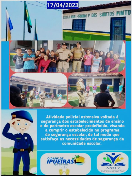 Visita da Policia Militar nos Estabelecimentos de Ensino da Rede Municipal